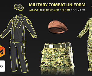 Military Combat Uniform - Marvelous / Clo3D