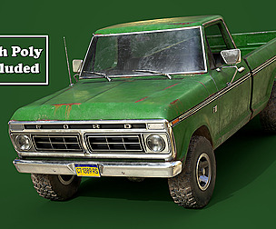 Ford F100 1976 Old Green