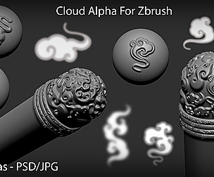 Cloud Alphas For Zbrush