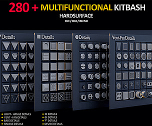 Hard Surface Kitbash Library 2