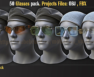 50 Glasses Base Mesh . Projects Files: OBJ , FBX