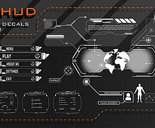 215 + ui / hud scifi decals / vol 02