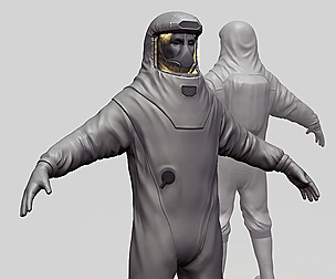 Biohazard protection suit