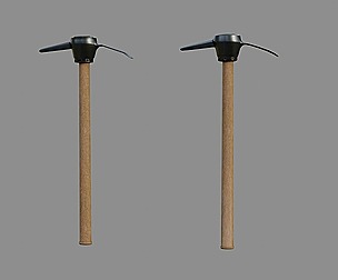 Pickaxe - Low and High poly