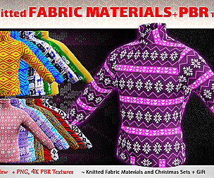 30 Knitted Fabric Materials + PBR Textures - Vol 4