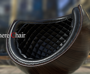 ORBIT SPITFIRE LEATHER CHAIR 3D model