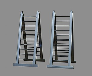 Metal Ladder - Low and High poly