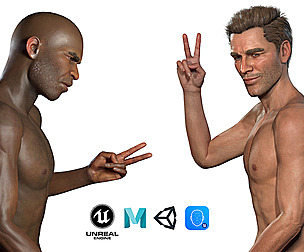 Free realistic modular characters male b1