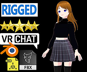 cute anime girl character - Ai