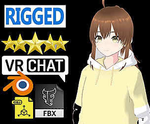 cute anime girl character - Emiko