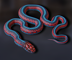 San Francisco Garter Snake - Animated