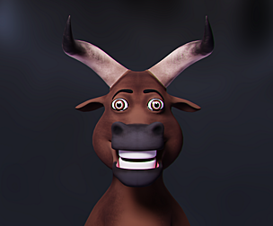 Toon Humanoid Bull - Animated