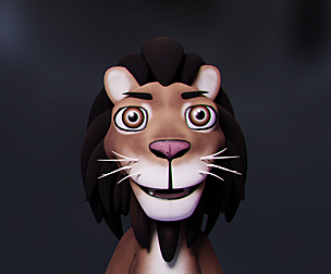 Toon Humanoid Lion - Animated