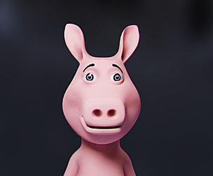 Toon Humnoid Pig - Animated
