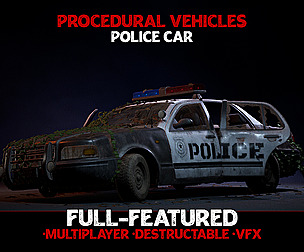 Police Car - Interactable Vehicles UE4 UE5