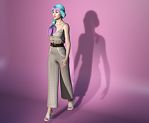 Real-time 3D girl Character - Game ready