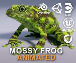 Vietnamese Mossy Frog - Animated