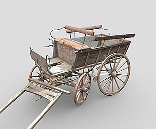 PBR Medieval Carriage Coach Photoscan