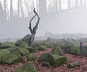 Rock Stone Moss Scans - 3D PBR Low Poly