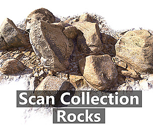 Rock stone boulder Scans - 3D PBR