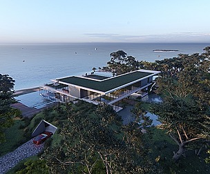 Modern beach villa with interior Revit + Lumion
