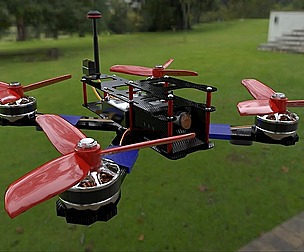 Drone Quadcopter PBR 3D Model