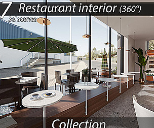 Restaurant Interiors Pro Collection – 3ds Max Vray & Corona Scenes