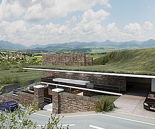 Modern mountain house 3D model
