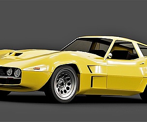 Vintage shooting brake sports coupe