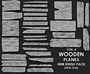 Wooden Plank IMM Brush Pack 30 in One Vol.4