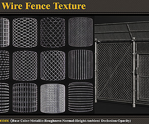 30 Wire Fence Texture