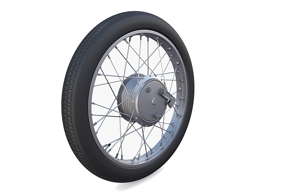 Moped wheel low poly