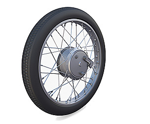 Moped wheel low poly