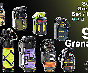 Sci-Fi Grenades Set / Kitbash