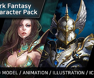 Dark Fantasy Character pack - Guardian & Mage