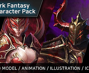 Dark Fantasy Character pack - Berserker & Hunter