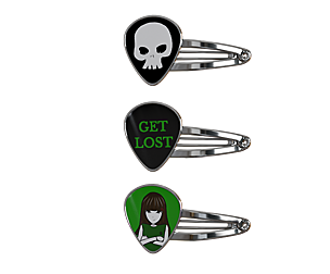 Hair snap clips green color girl 3 style v3