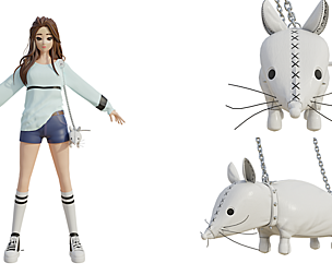 Cute white bag v16 no character