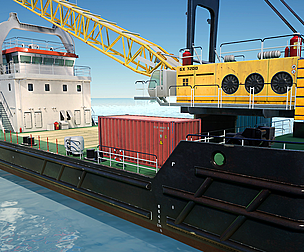 Crane Barge - game model