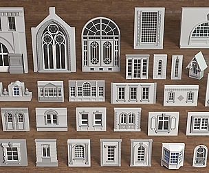 Building Facade Collection 3 - 34 pieces