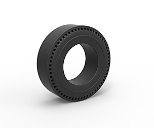 Rear tire of vintage dragster V1 Scale 1:10