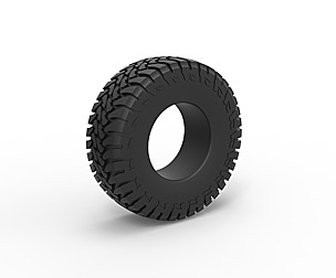 Trophy truck tire Scale 1 to 10