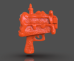 TMNT Cake Gun Scratch