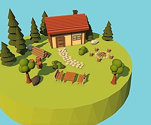 Low Poly Garden