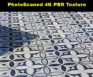 Old Zellij Photoscaned PBR Texture