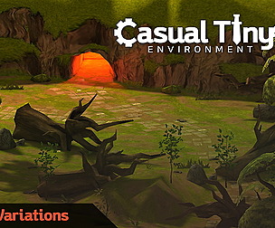Casual Tiny Environment - Fog Forest Set