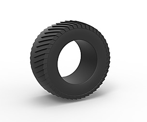 Pulling tractor rear tire Scale 1 to 25