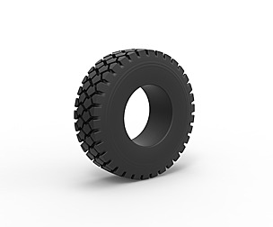 Military truck tire Scale 1 to 25