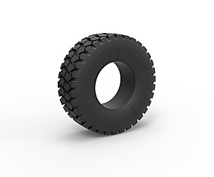 Military truck tire 2 Scale 1 to 25