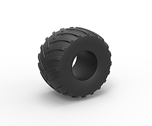 Monster truck tire Scale 1 to 25